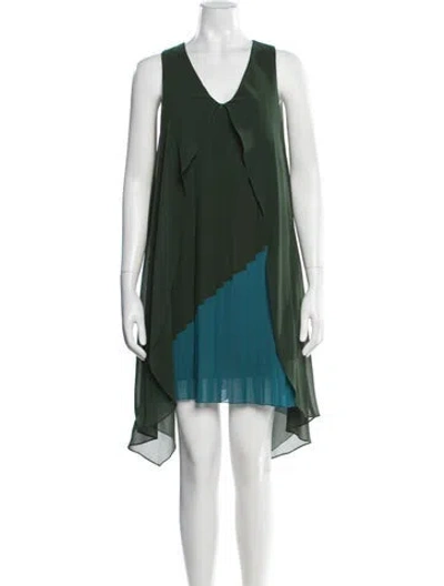 Pre-owned Versace 2017 Mini Dress In Green