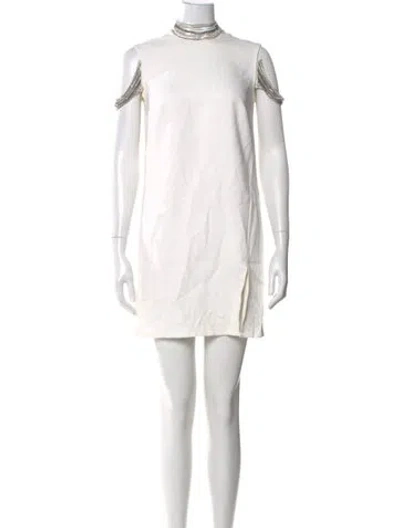 Pre-owned Versace 2017 Mini Dress In White