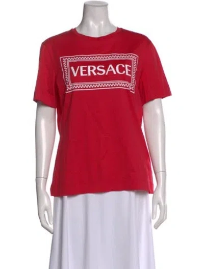 Pre-owned Versace 2018 Graphic Print T-shirt In Red