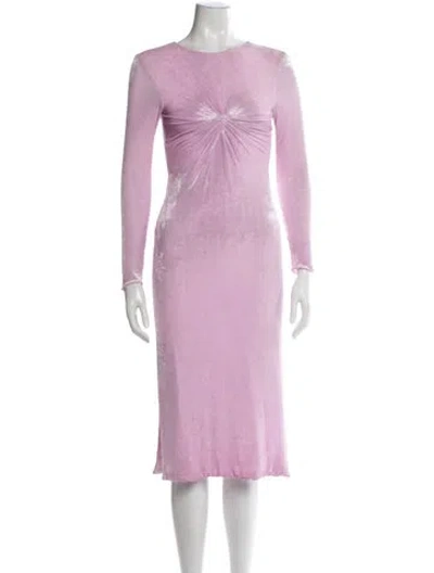 Pre-owned Versace 2018 Midi Length Dress In Purple