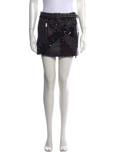 Pre-owned Versace 2018 Mini Skirt W/ Tags In Black