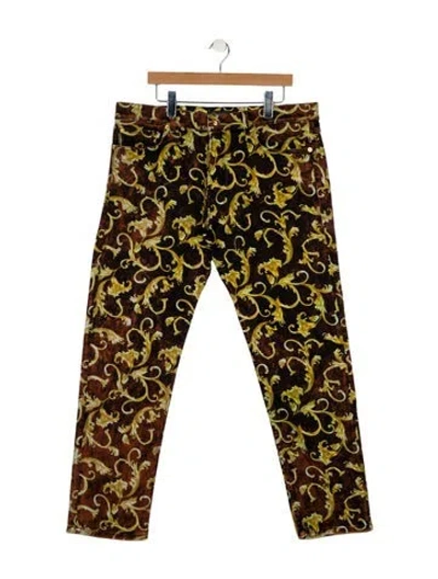 Pre-owned Versace 2019 Skinny Jeans In Brown