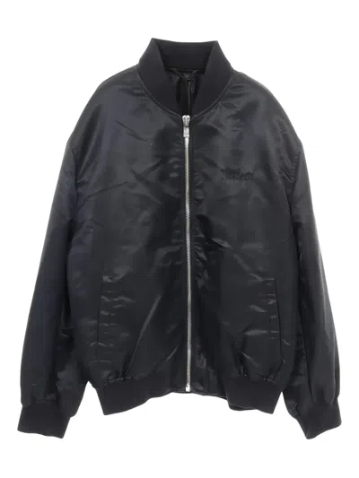 Pre-owned Versace 2020s Printed Bomber Jacket In Black
