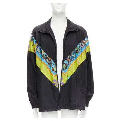 Pre-owned Versace 2021 Tresor De La Mer Black Starfish Track Jacket It52 Xl