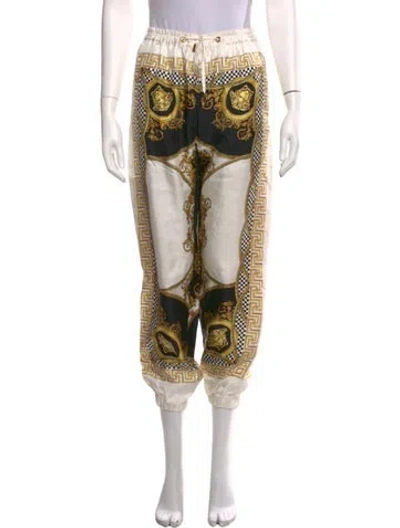 Pre-owned Versace 2021 Wide Leg Pants In White