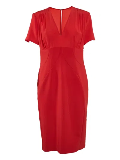Pre-owned Versace 2024 Silk-blend Dress In Red