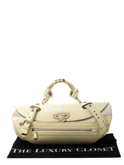 Pre-owned Versace 213352 Cream In Neutral
