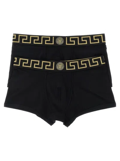 Versace 2-pack Boxer Trunk 'greca' Pattern In Animal Print