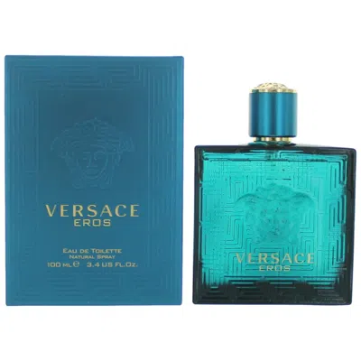 Versace 2pcs Eros By , 3.4 oz Eau De Toilette Spray For Men In Multi