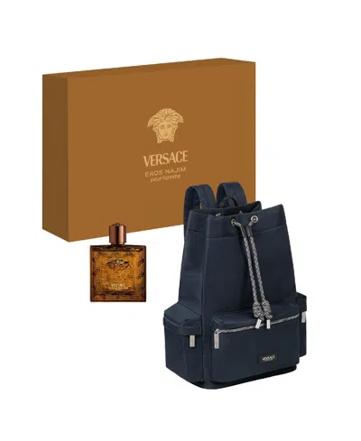 Versace 2-piece Eros Najim Parfum Summer Set With Backpack In Transparent