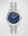 VERSACE 30MM GRECA TIME WATCH WITH BRACELET STRAP, STAINLESS STEEL/BLUE