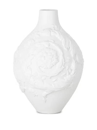 Versace 3d Barocco Porzellanvase (33cm) In White