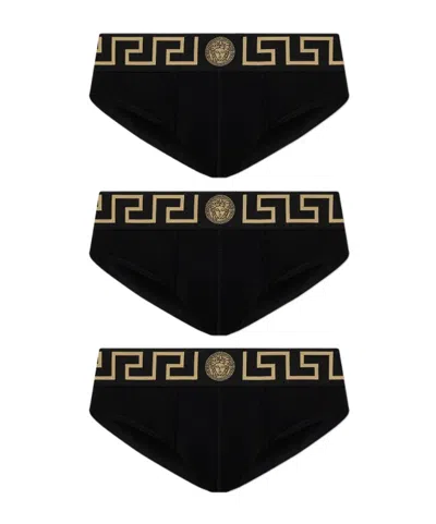 Versace 3-pack Briefs In Black
