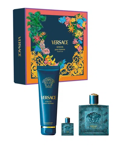 Versace 3-pc. Eros Eau De Parfum And Shower Gel Set In Transparent