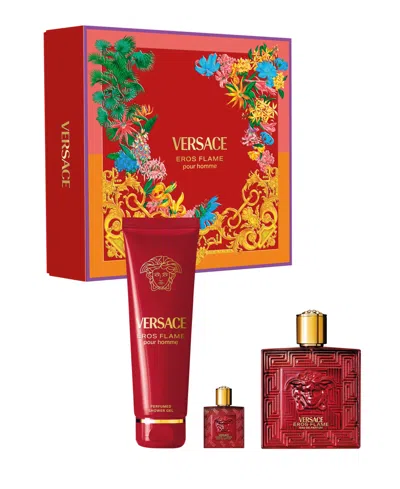 Versace 3-pc. Eros Flame Eau De Parfum Spray Gift Set In Transparent