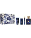 Versace Dylan Blue Pour Homme Eau De Toilette Gift Set ($197 Value) In Transparent
