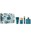 Versace Eros Eau De Toilette Gift Set ($197 Value) In Multi