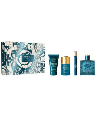 Versace Eros Eau De Toilette Gift Set ($197 Value) In Transparent