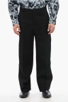 Versace Double-pleated Virgin Wool Pants With Belt Loops