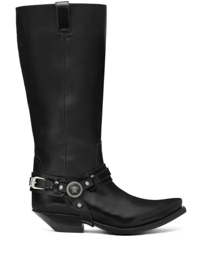 VERSACE 40MM TEXANO KNEE-HIGH BOOTS