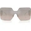 Versace 42mm Square Sunglasses In Grey Mirror