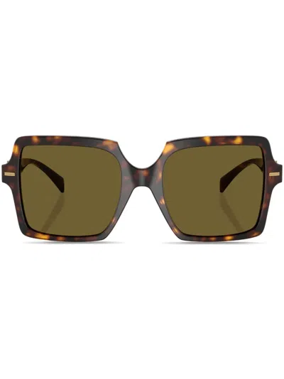Versace Medusa Head Square-frame Sunglasses In Brown