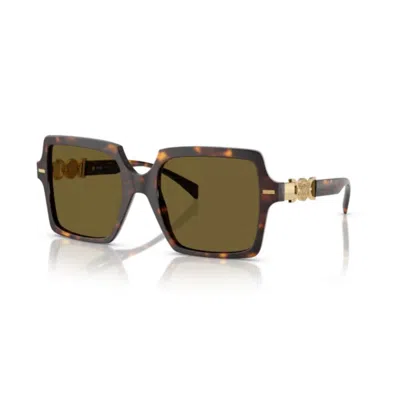 Versace Woman Sunglasses Ve4441 In Dark Brown