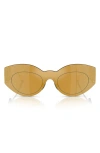 Versace 44mm Irregular Sunglasses In Gold Mirror