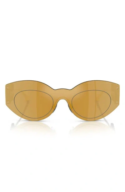 Versace 44mm Irregular Sunglasses In Gold Mirror
