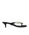 Versace 45mm Embellished Satin Sandals In Black