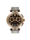 VERSACE 45MM TWO TONE STAINLESS STEEL BRACELET CHRONOGRAPH WATCH