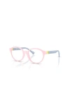 Versace Kids'  46mm Phantos Optical Glasses In Pink