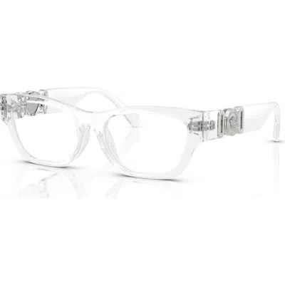 Versace 46mm Round Optical Glasses In Gray
