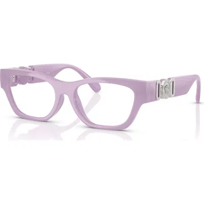 Versace 46mm Round Optical Glasses In Purple