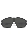 Versace 47mm Irregular Mask Sunglasses In White