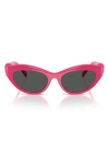 Versace 49mm Small Cat Eye Sunglasses In Pink