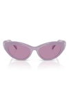 Versace Kids'  49mm Small Cat Eye Sunglasses In Lilac