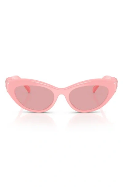 Versace Kids'  49mm Small Cat Eye Sunglasses In Pink