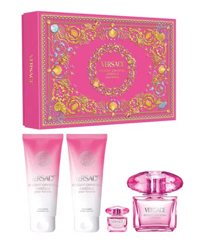Versace 4-pc. Bright Crystal Absolu Eau De Parfum Spray Gift Set In Transparent