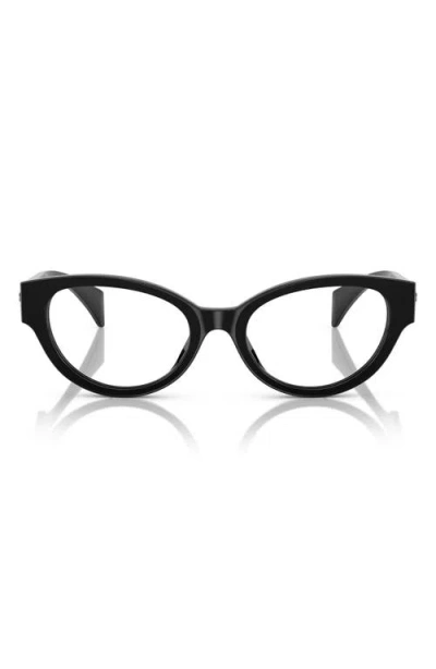 Versace 51mm Cat Eye Optical Glasses In Black
