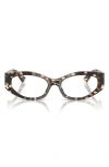 Versace 51mm Irregular Optical Glasses In Brown