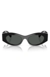 Versace 54mm Irregular Sunglasses In Black