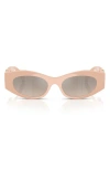 Versace Oval Sunglasses In Light Beige