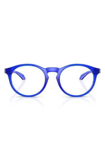 Versace 51mm Phantos Optical Glasses In Transparent Blue