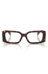 Versace 51mm Rectangular Optical Glasses In Havana