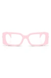 Versace 51mm Rectangular Optical Glasses In Pink