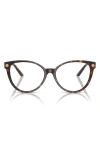 Versace 52mm Cat Eye Optical Glasses In Brown