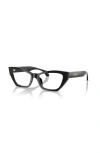 Versace 52mm Cat Eye Optical Glasses In Black