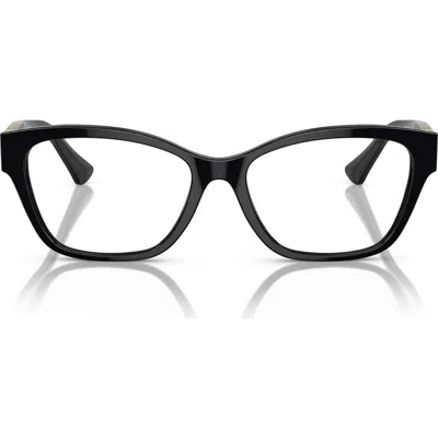 Versace 52mm Cat Eye Optical Glasses In Black