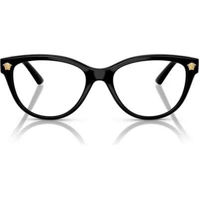 Versace 52mm Cat Eye Optical Glasses In Black